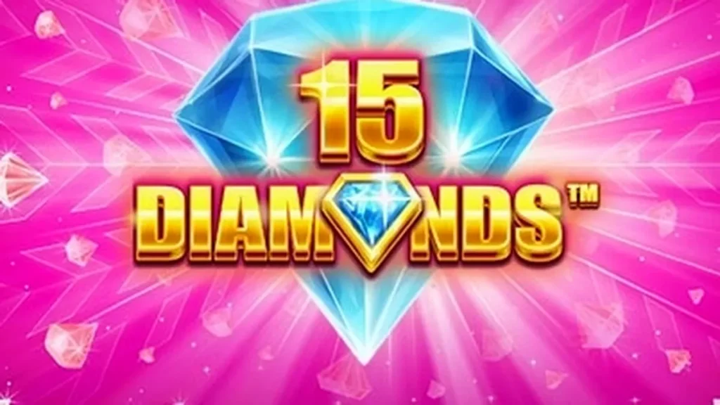 Tampilan antarmuka permainan slot 15 Diamonds dengan latar belakang elegan
